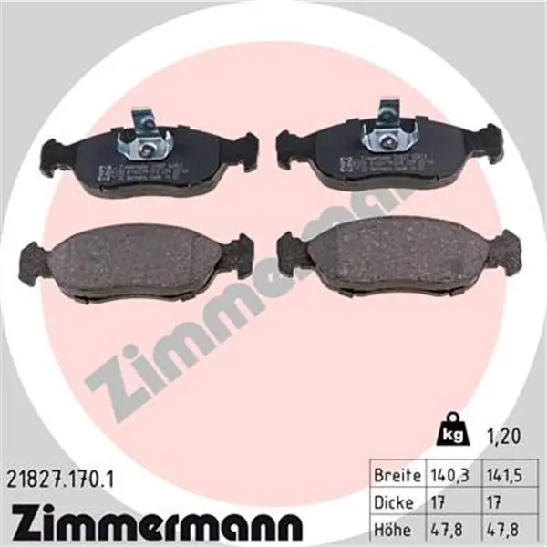 Juego de pastillas de freno ZIMMERMANN 218271701 Nuevo Modelo