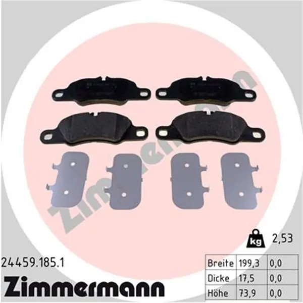 Juego de pastillas de freno ZIMMERMANN 244591851 Envío Exprés