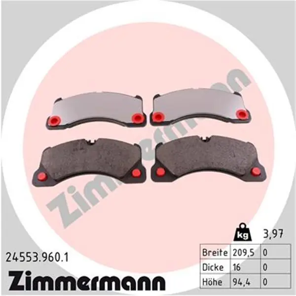 Oferta Especial Juego de pastillas de freno ZIMMERMANN 245539601