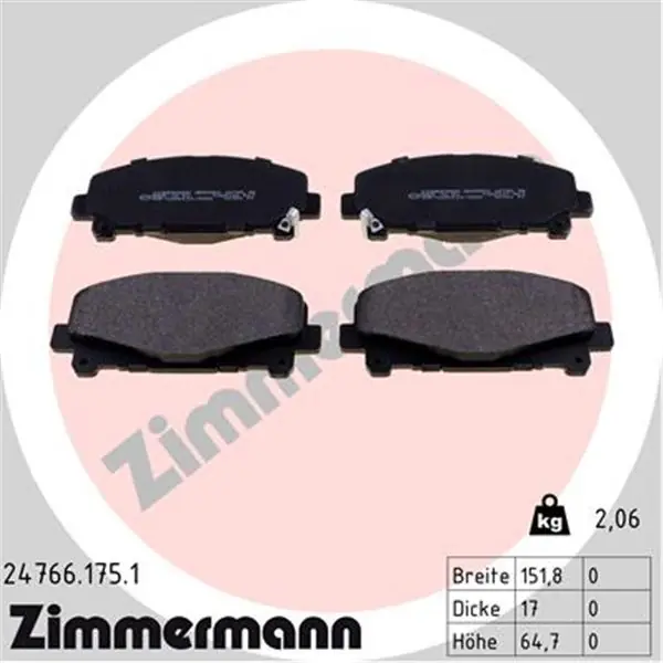 Oferta Juego de pastillas de freno ZIMMERMANN 247661751