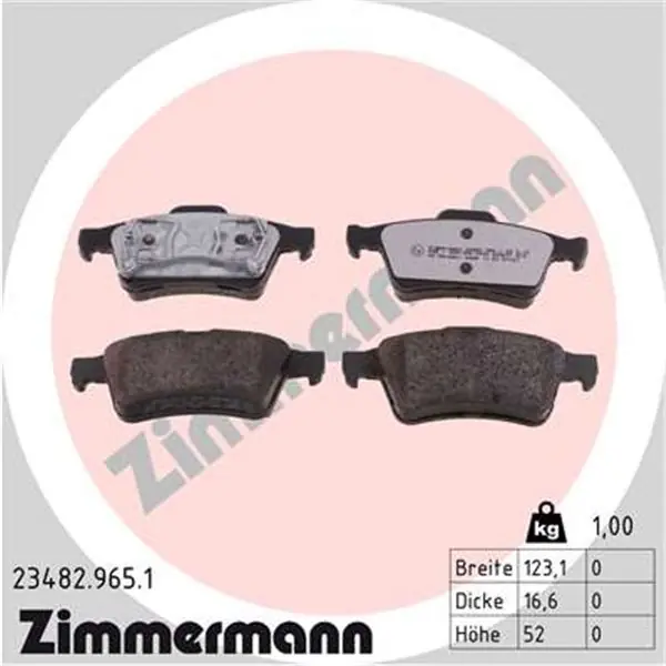 Juego de pastillas de freno ZIMMERMANN 234829651 Precio Reducido