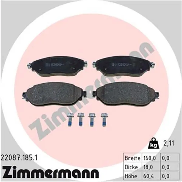 Juego de pastillas de freno ZIMMERMANN 220871851 Bestseller