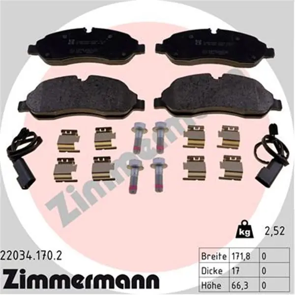 Garantía De Devolución De Dinero Juego de pastillas de freno ZIMMERMANN 220341702
