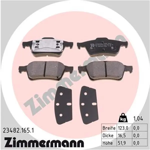 Súper Precio Juego de pastillas de freno ZIMMERMANN 234821651