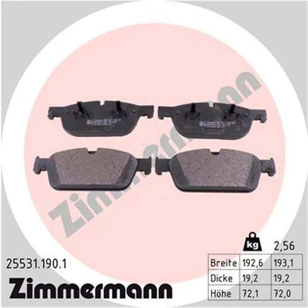 Juego de pastillas de freno ZIMMERMANN 255311901 Premium