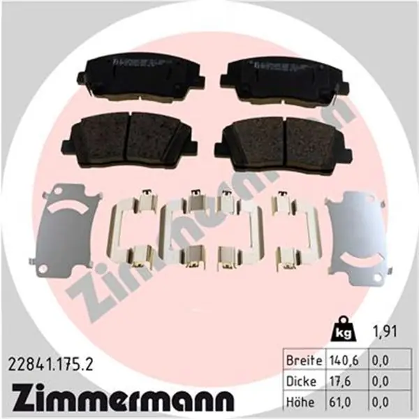 Juego de pastillas de freno ZIMMERMANN 228411752 Disponible Ahora