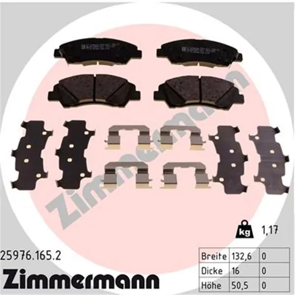 Juego de pastillas de freno ZIMMERMANN 259761652 Devolución Gratuita