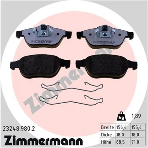 Venta Final Juego de pastillas de freno ZIMMERMANN 232489802