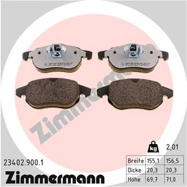 Juego de pastillas de freno ZIMMERMANN 234029001 No Te Lo Pierdas