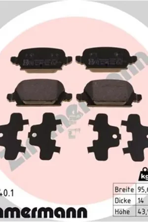 Nuevo Modelo Juego de pastillas de freno ZIMMERMANN 232841401