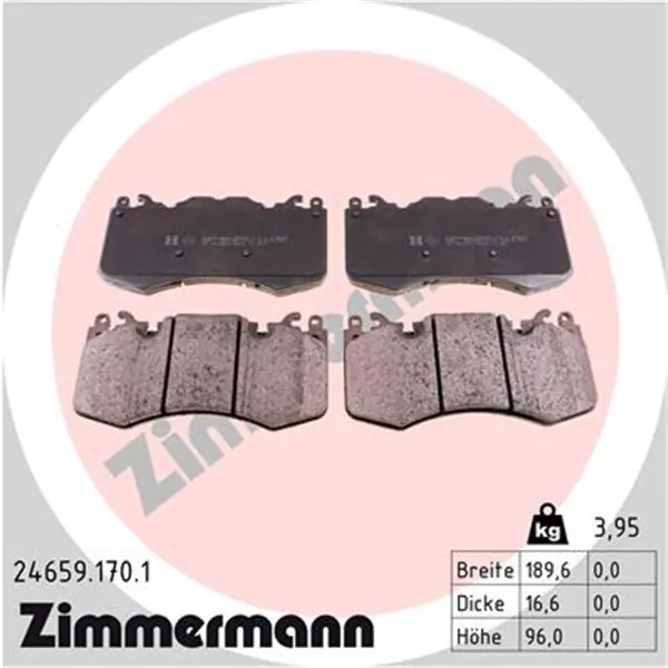 Juego de pastillas de freno ZIMMERMANN 246591701 Ordenar Ahora Mismo