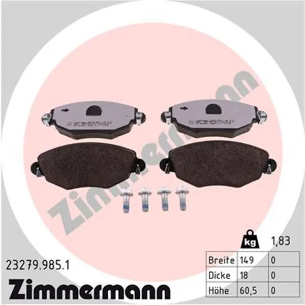 Promoción Juego de pastillas de freno ZIMMERMANN 232799851