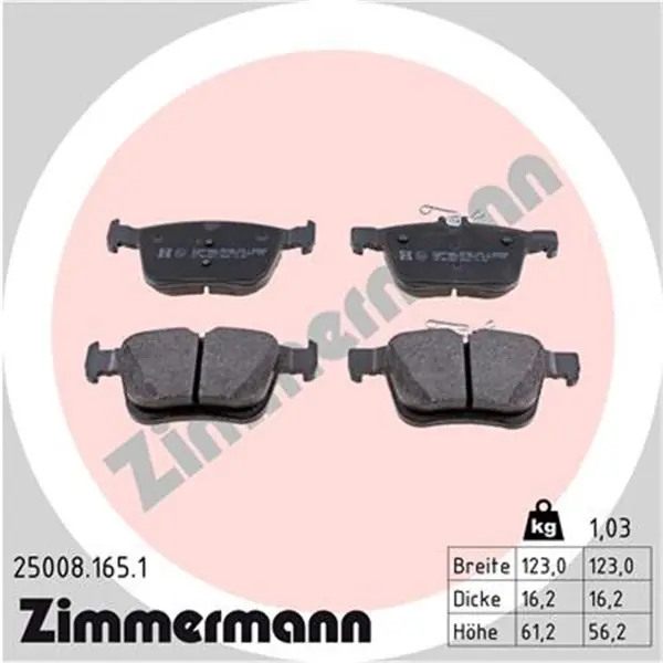 Juego de pastillas de freno ZIMMERMANN 250081651 Última Oportunidad