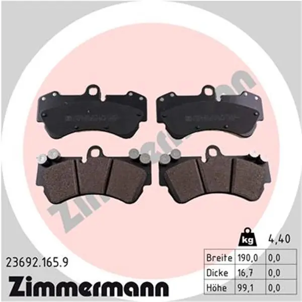 Pedido Al Por Mayor Juego de pastillas de freno ZIMMERMANN 236921659