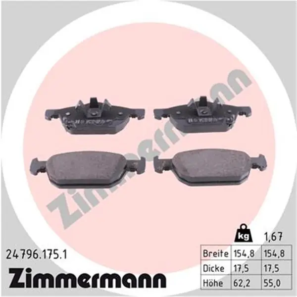 Juego de pastillas de freno ZIMMERMANN 247961751 Rebajas