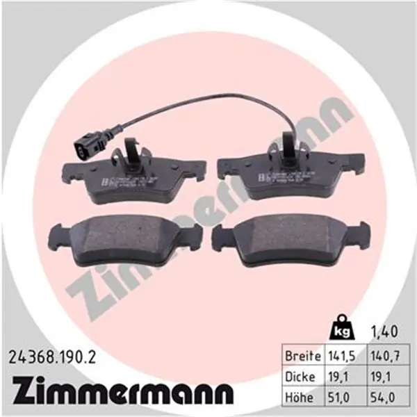 Juego de pastillas de freno ZIMMERMANN 243681902 Moderno