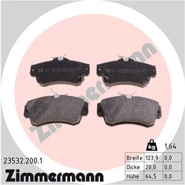 Juego de pastillas de freno ZIMMERMANN 235322001 Oferta Flash