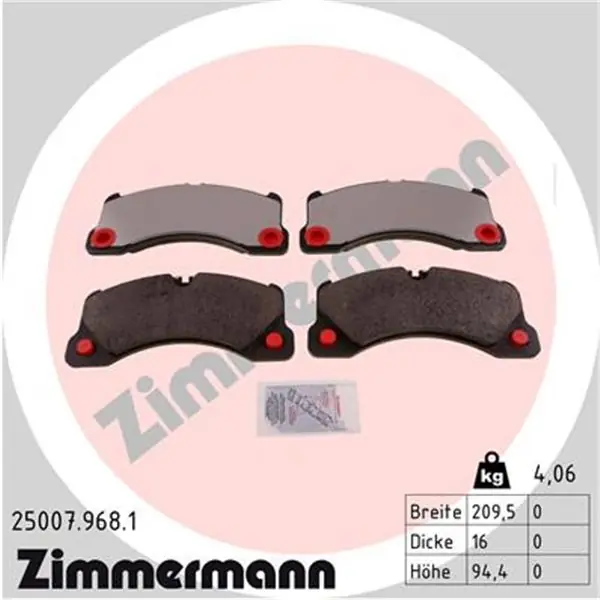 Juego de pastillas de freno ZIMMERMANN 250079681 Venta Final