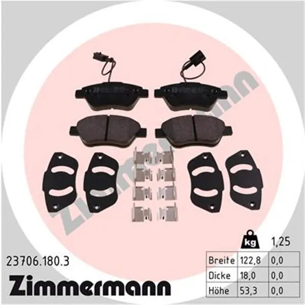 Tendencia Juego de pastillas de freno ZIMMERMANN 237061803