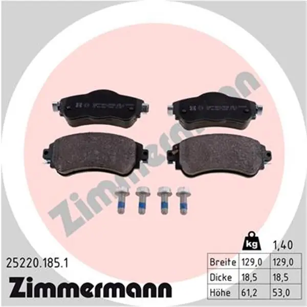 Rebajas Juego de pastillas de freno ZIMMERMANN 252201851