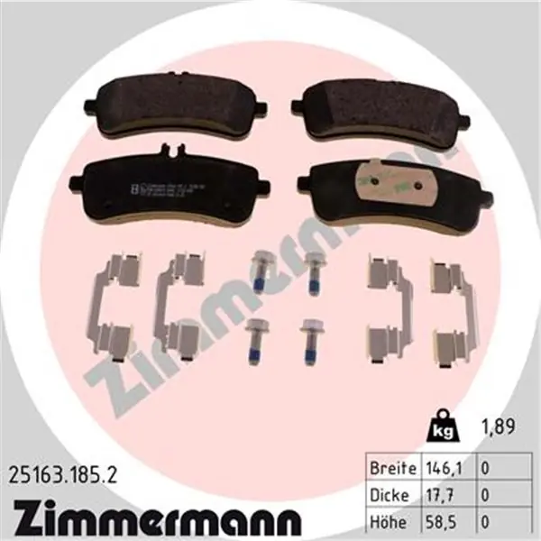Compra Hoy Juego de pastillas de freno ZIMMERMANN 251631852