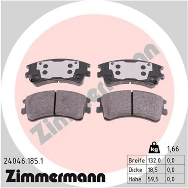 Juego de pastillas de freno ZIMMERMANN 240461851 Premium