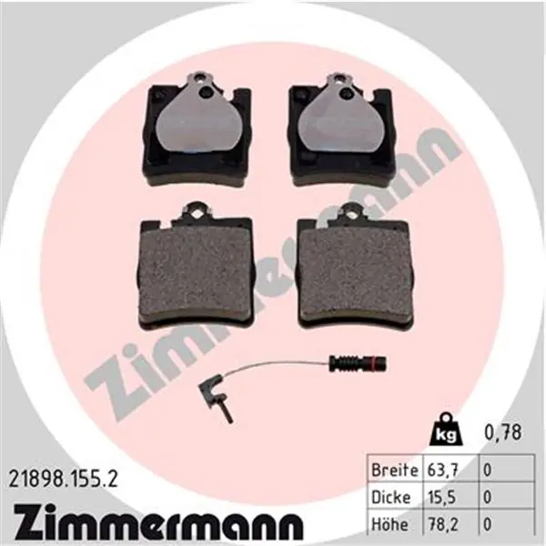 Imprescindible (Must-Have) Juego de pastillas de freno ZIMMERMANN 218981552