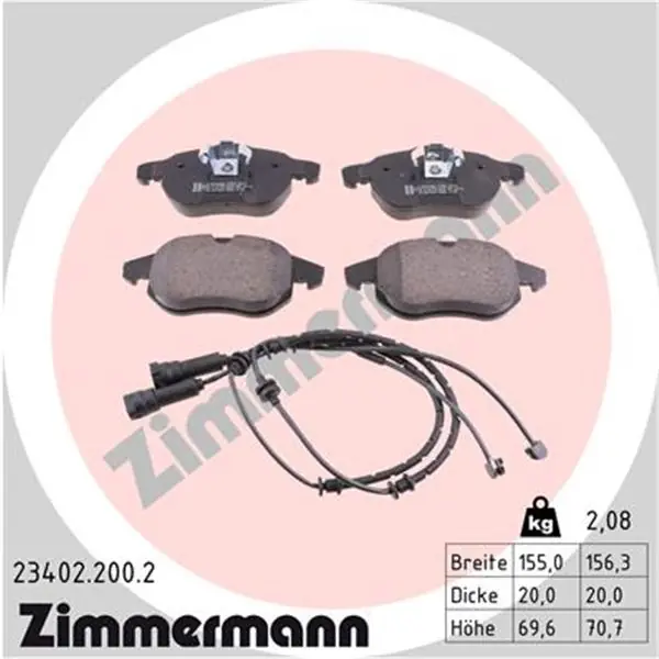 Juego de pastillas de freno ZIMMERMANN 234022002 Bestseller