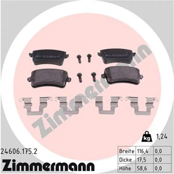 Solo Hoy Juego de pastillas de freno ZIMMERMANN 246061752