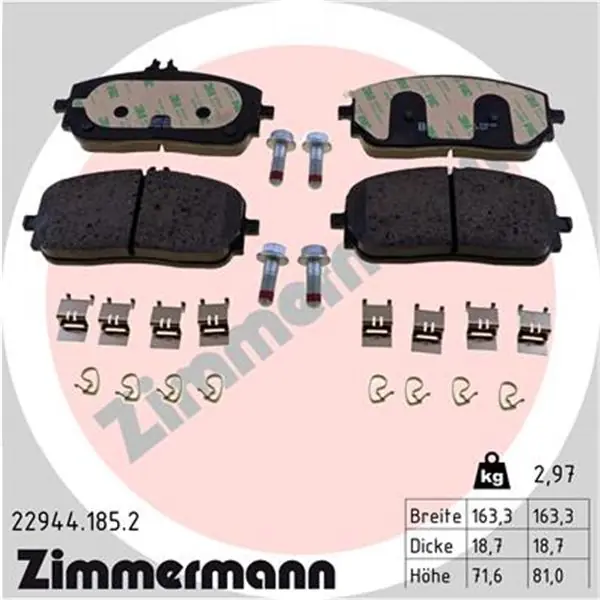 Precio De Oferta Juego de pastillas de freno ZIMMERMANN 229441852