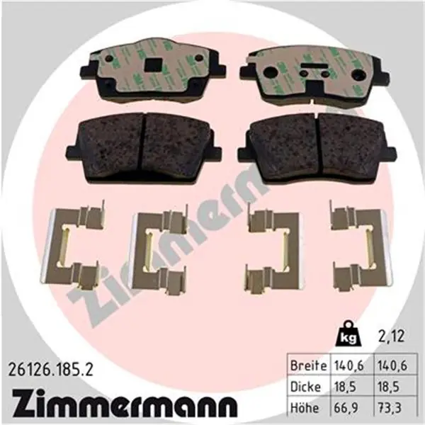 Popular Juego de pastillas de freno ZIMMERMANN 261261852