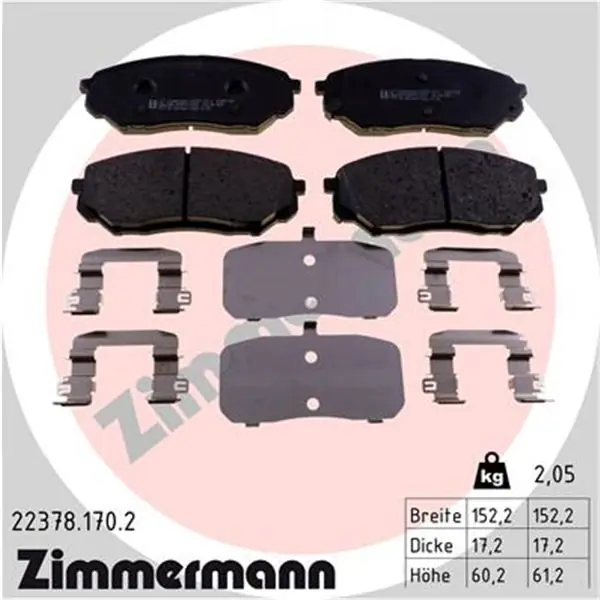 Garantía De Devolución De Dinero Juego de pastillas de freno ZIMMERMANN 223781702
