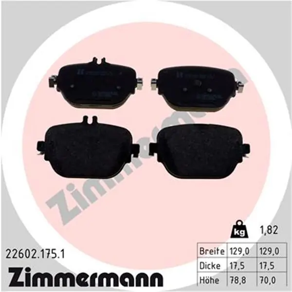 Oferta Limitada Juego de pastillas de freno ZIMMERMANN 226021751