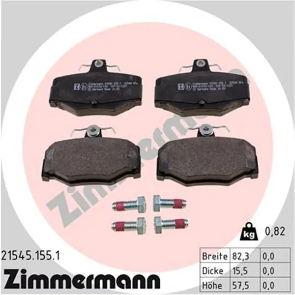Juego de pastillas de freno ZIMMERMANN 215451551 Barato