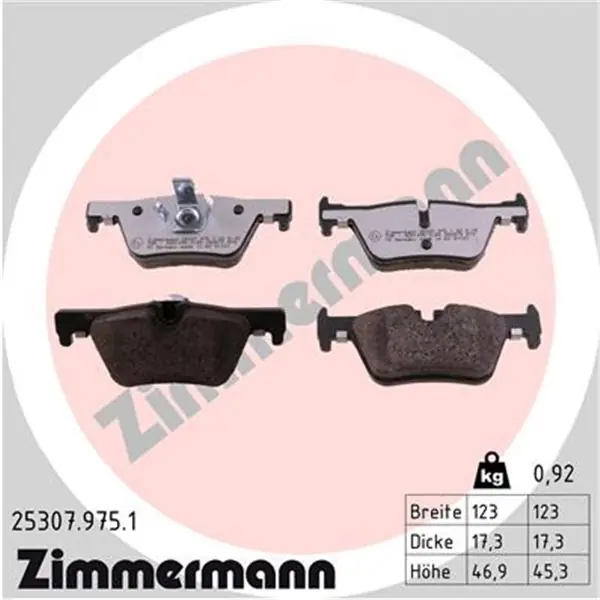 Juego de pastillas de freno ZIMMERMANN 253079751 Auténtico