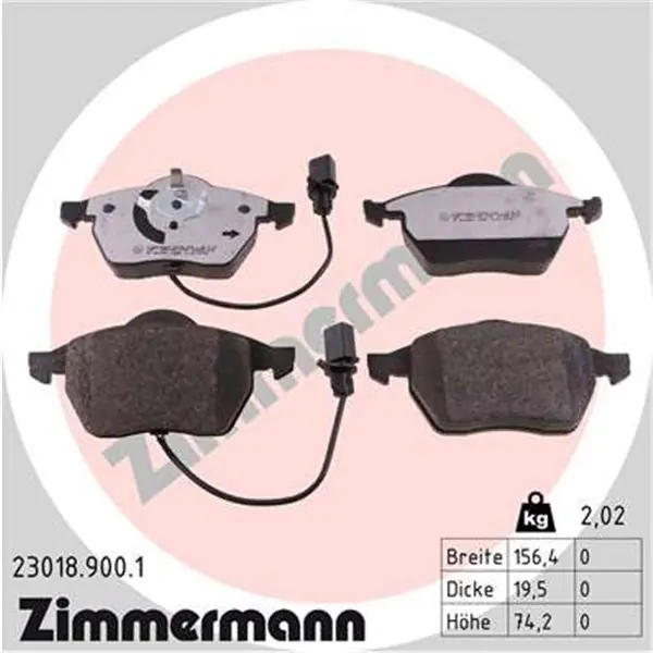 Juego de pastillas de freno ZIMMERMANN 230189001 Envío Gratis