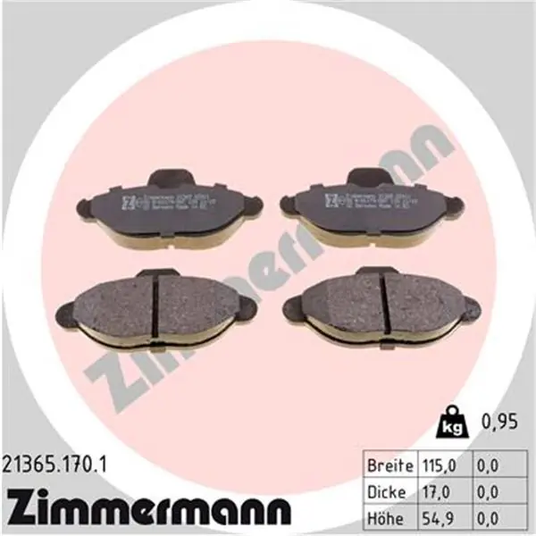 Juego de pastillas de freno ZIMMERMANN 213651701 Oferta Flash