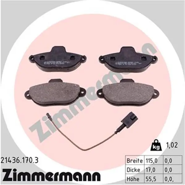Juego de pastillas de freno ZIMMERMANN 214361703 Oferta De Temporada