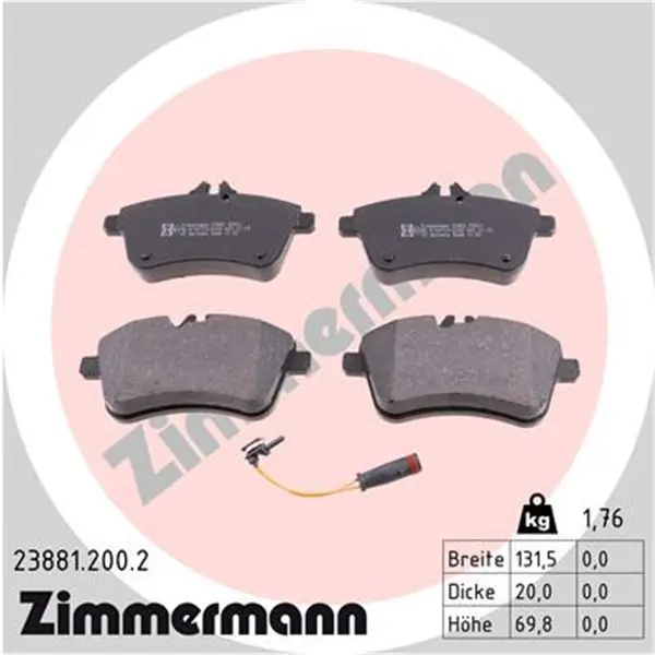 Juego de pastillas de freno ZIMMERMANN 238812002 Precio Bajo