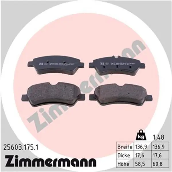 Juego de pastillas de freno ZIMMERMANN 256031751 Oferta