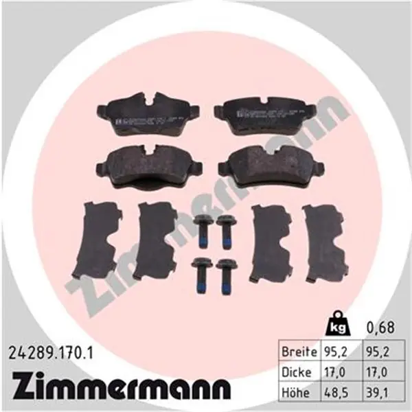 Novedad Juego de pastillas de freno ZIMMERMANN 242891701