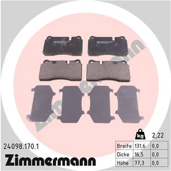 Bestseller Juego de pastillas de freno ZIMMERMANN 240981701
