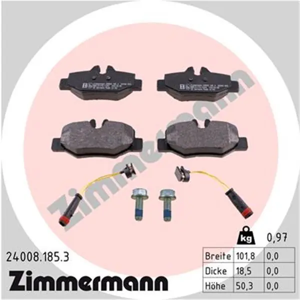 Juego de pastillas de freno ZIMMERMANN 240081853 Pedido Al Por Mayor