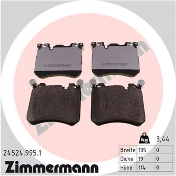 Juego de pastillas de freno ZIMMERMANN 245249951 Nueva Colección