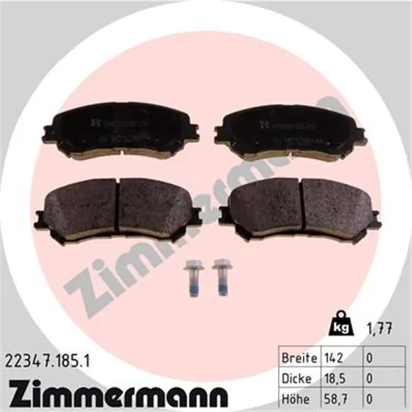 Juego de pastillas de freno ZIMMERMANN 223471851 Última Oportunidad
