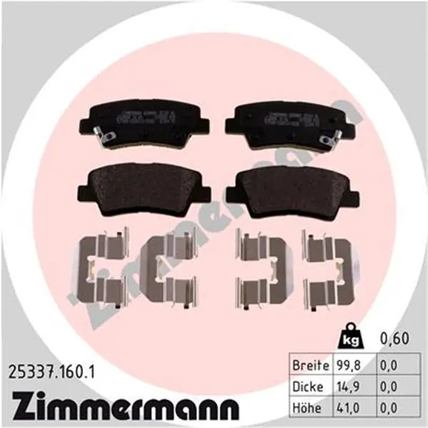 Juego de pastillas de freno ZIMMERMANN 253371601 Precio Reducido