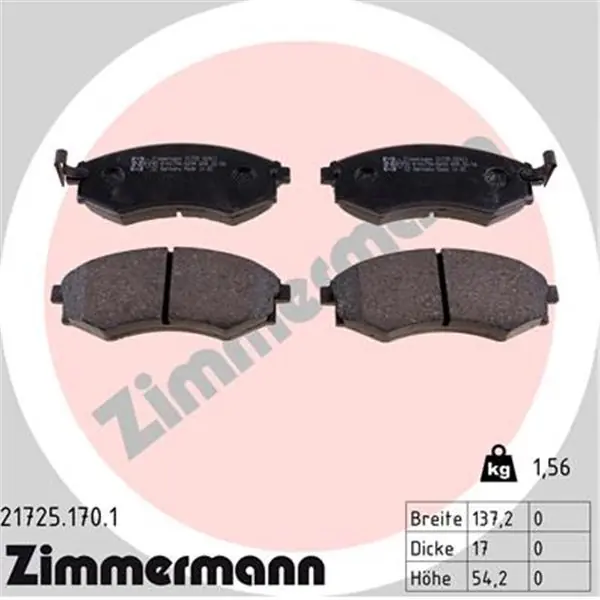 Última Oportunidad Juego de pastillas de freno ZIMMERMANN 217251701