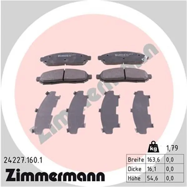 Precio Rebajado Juego de pastillas de freno ZIMMERMANN 242271601