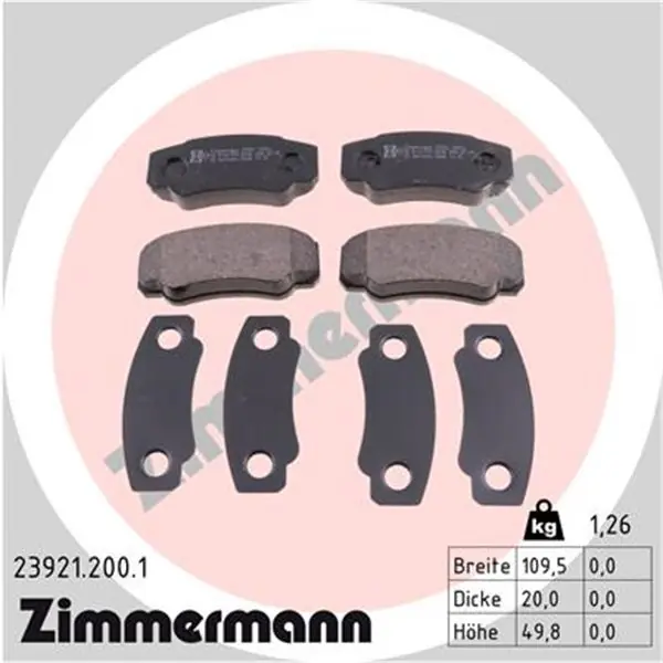 Juego de pastillas de freno ZIMMERMANN 239212001 Imprescindible (Must-Have)