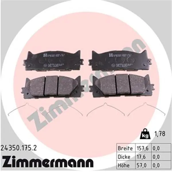 Solo Por Tiempo Limitado Juego de pastillas de freno ZIMMERMANN 243501752